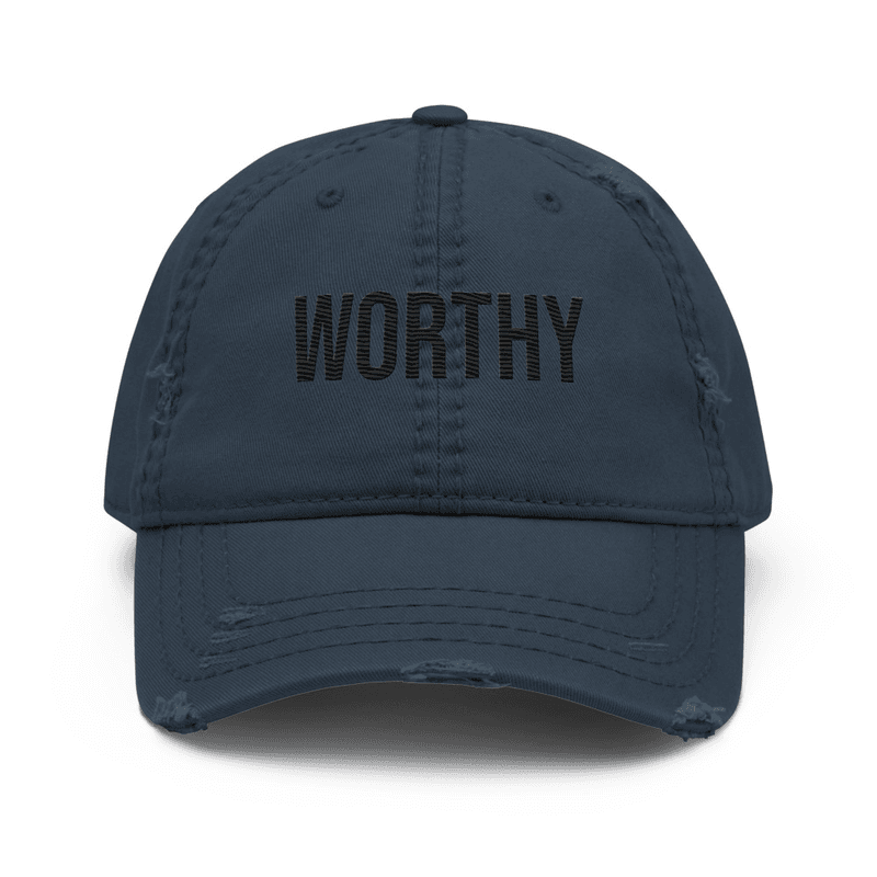 Distressed Dad Hat — Navy