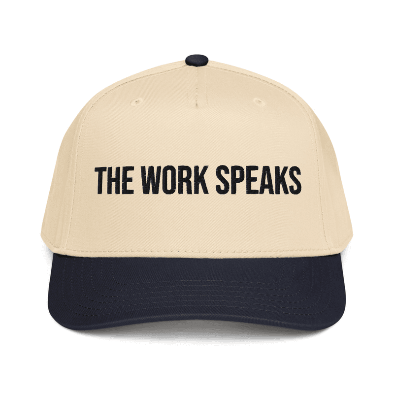 5 panel cap — Navy/Natural