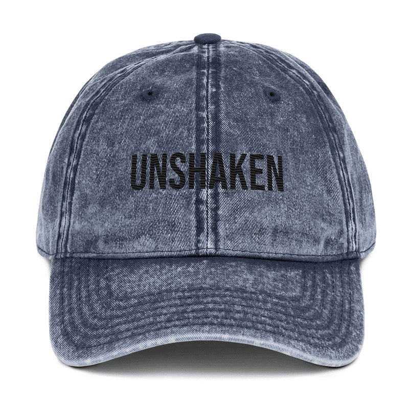 Vintage Cotton Twill Cap — Navy
