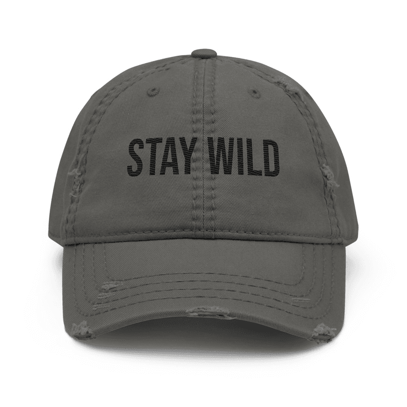 Distressed Dad Hat — Charcoal Grey