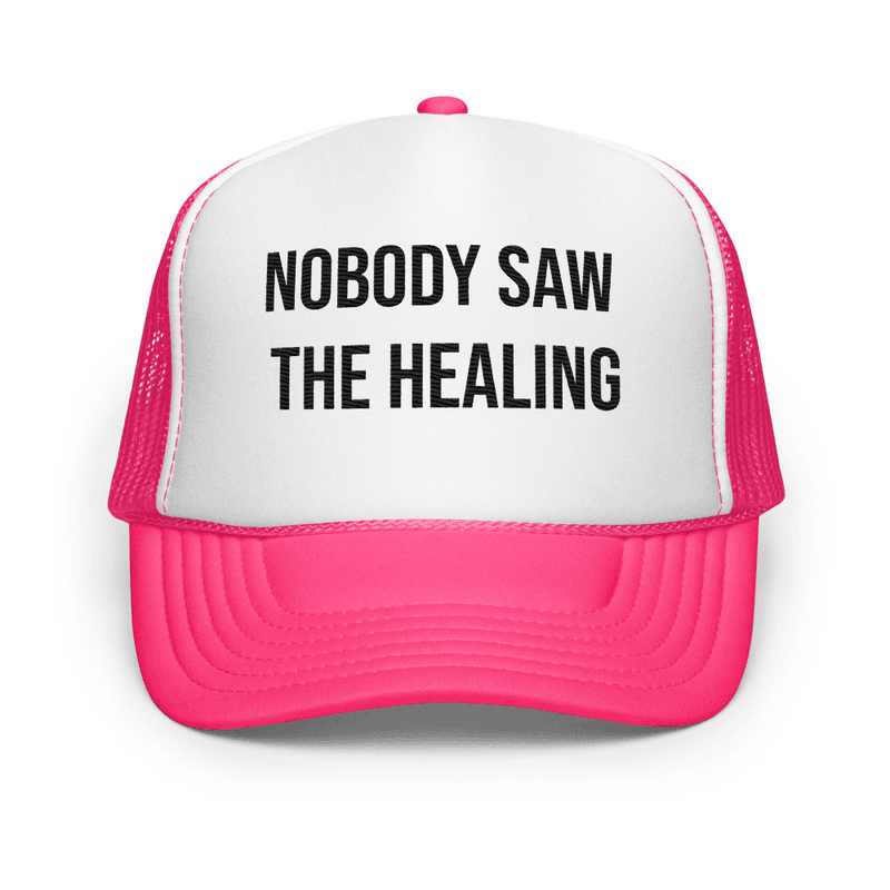 Foam trucker hat — Hot Pink/ White/ Hot Pink