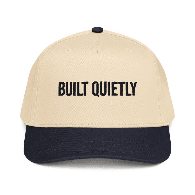 5 panel cap — Navy/Natural