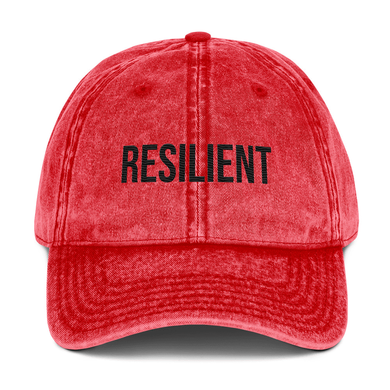 Vintage Cotton Twill Cap — Red