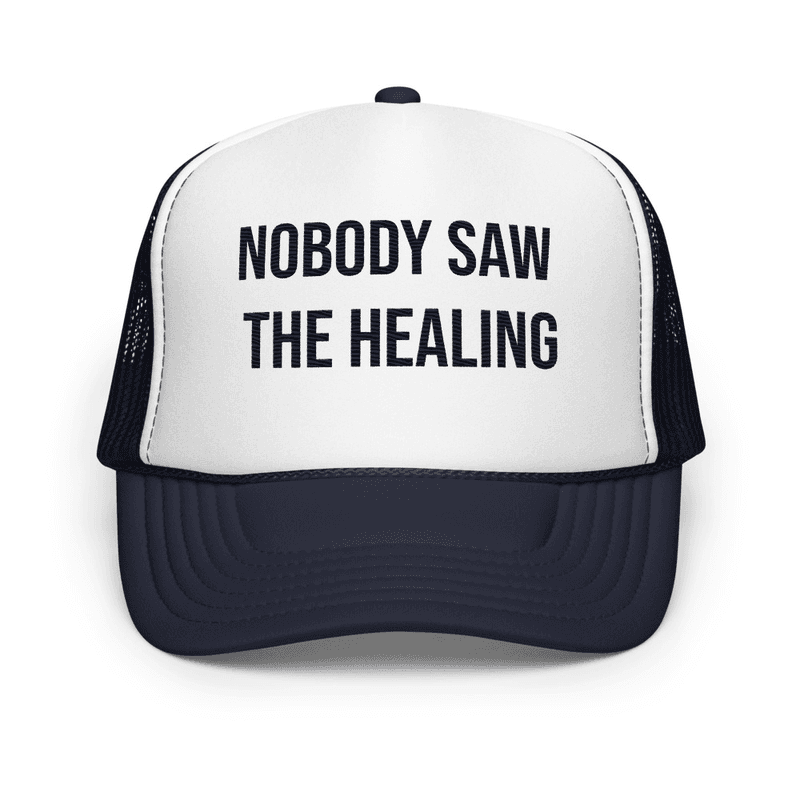 Foam trucker hat — Navy/ White/ Navy