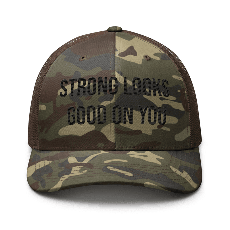 Camouflage trucker hat — Camo/Brown