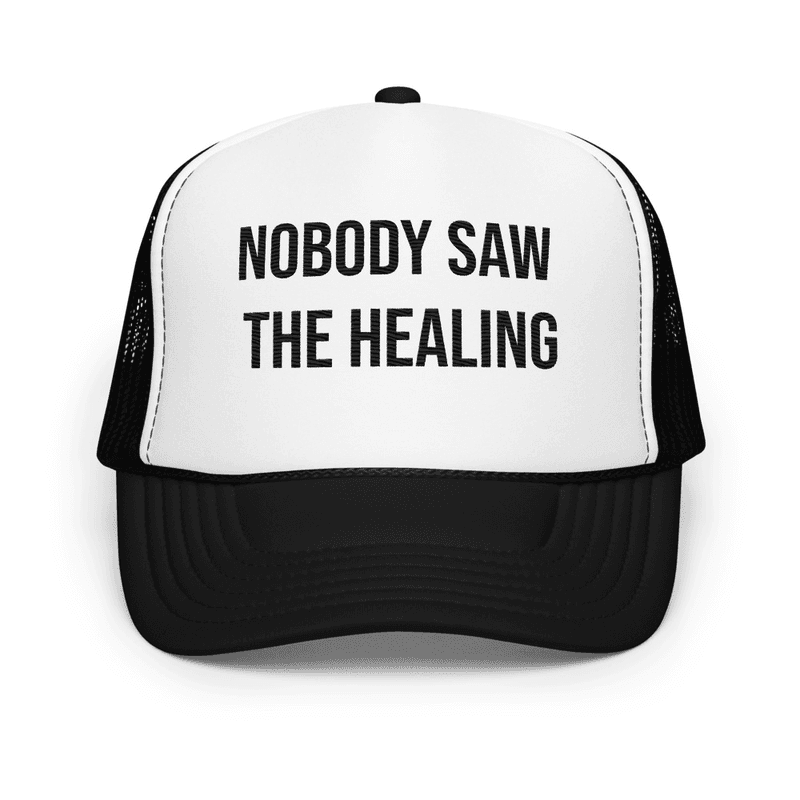 Foam trucker hat — Black / White / Black
