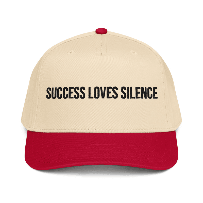 5 panel cap — Red/Natural