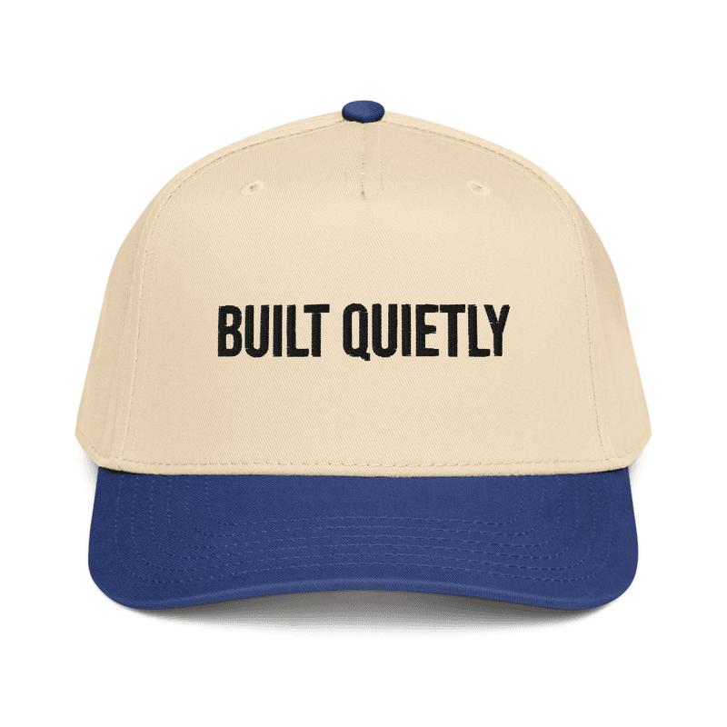 5 panel cap — Royal/Natural