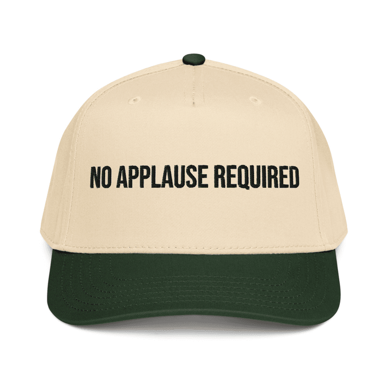 5 panel cap — Dark Green/Natural