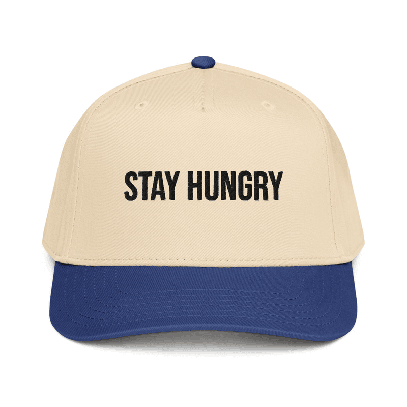 5 panel cap — Royal/Natural