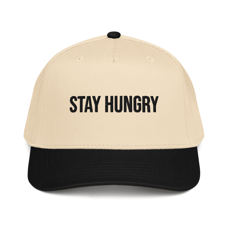 5 panel cap — Black/Natural